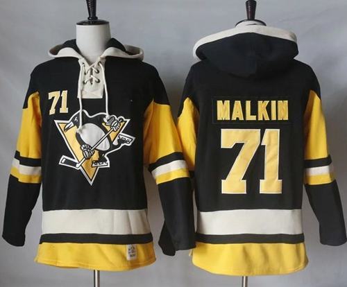 Men's Pittsburgh Penguins Custom Black Alternate Sawyer Hooded Sweatshirt